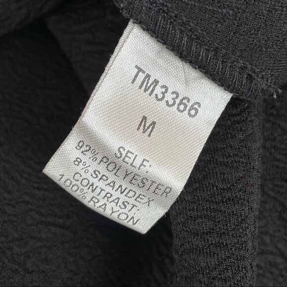 Black 3/4 sleeve dress with leopard trim - Picture 11 of 11